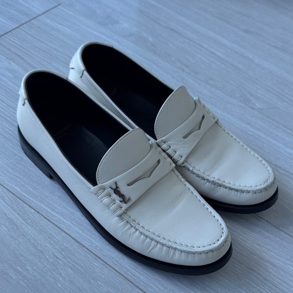 Saint Laurent White Loafers - Picture 1 of 1